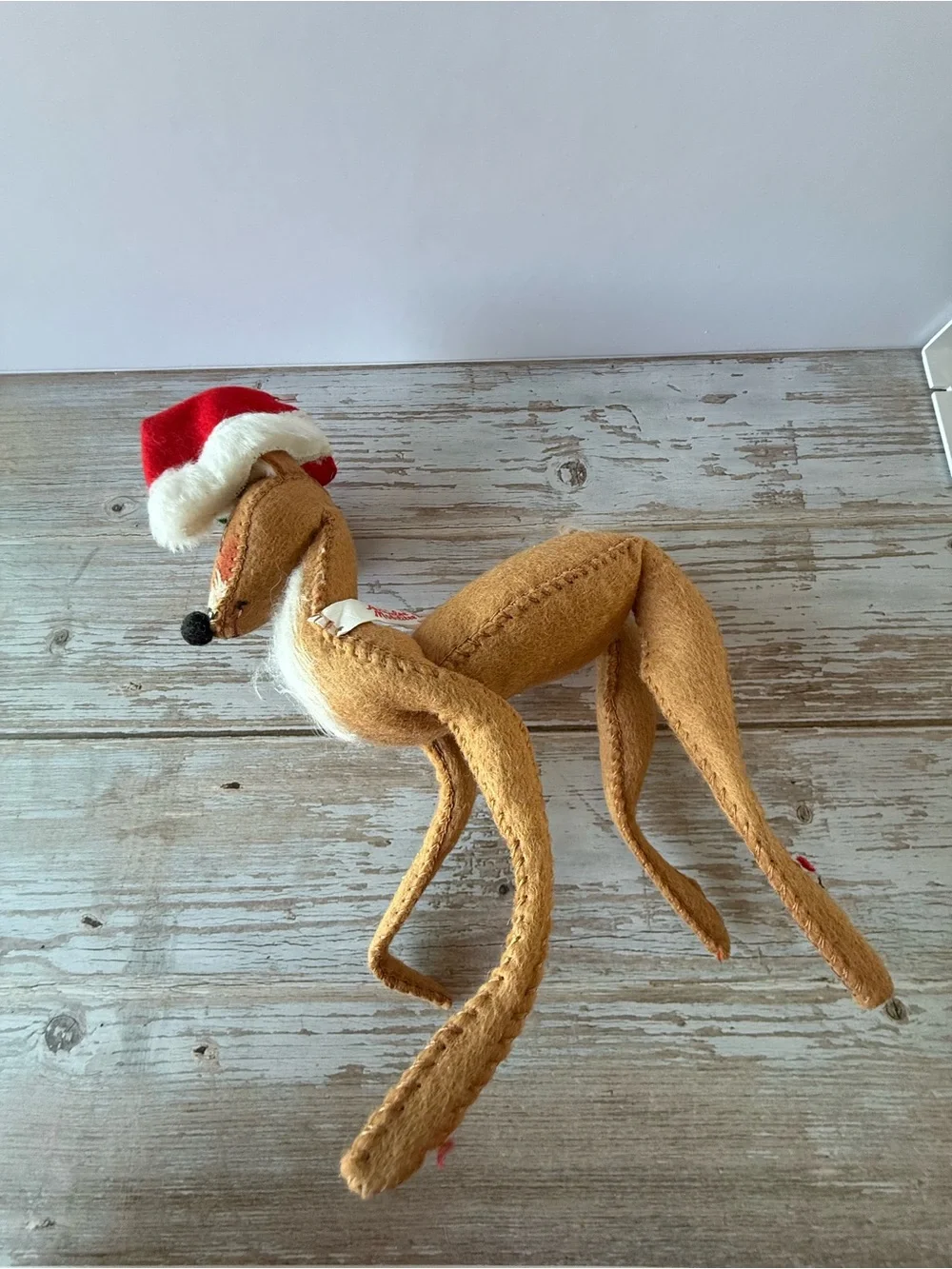Vintage 1965 Annalee Mobilitee Dolls - Reindeer With Santa Hat Christmas Posable